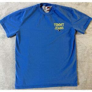 Tommy Jeans Hilfiger T-Shirt‎ Short Sleeve Regular Fit Blue Mens M